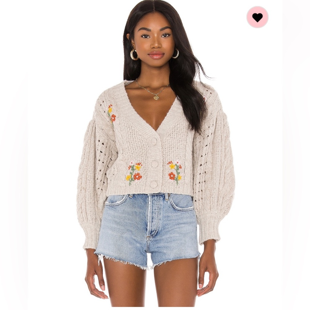 For Love & Lemons - Amaryllis Cropped Cardigan (M)